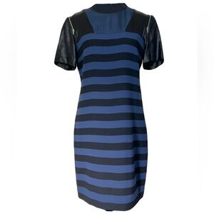 Sandro Paris Striped Navy and Black Dress